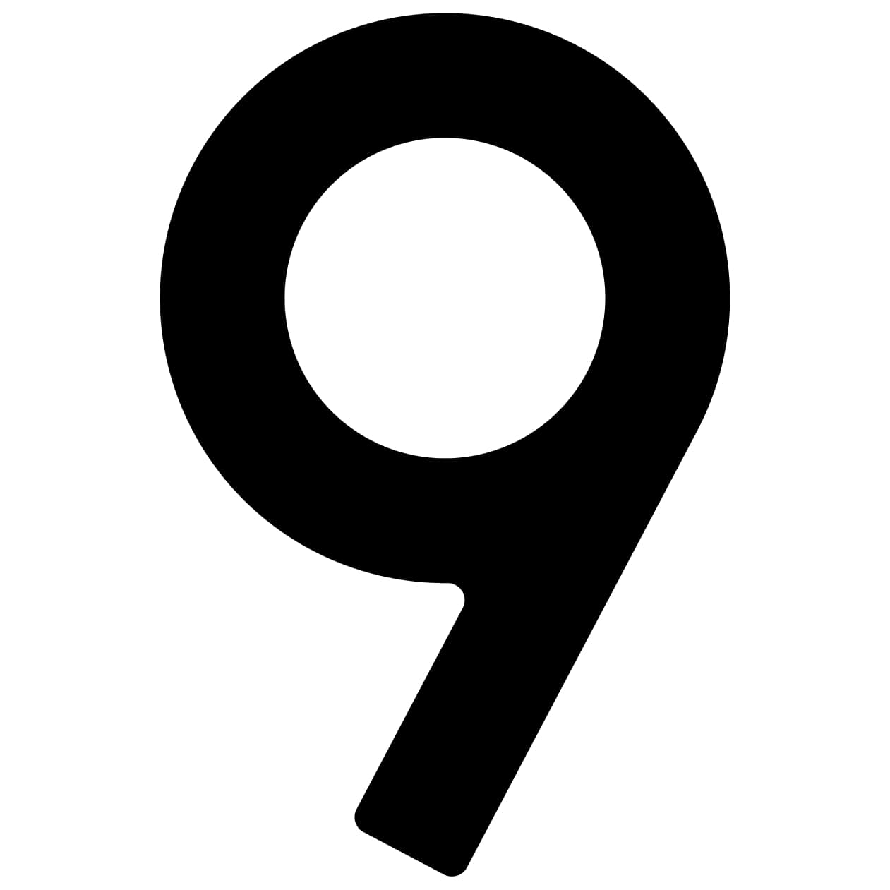 Samoprzylepny numer domu „9” - 40 mm w kolorze czarnym