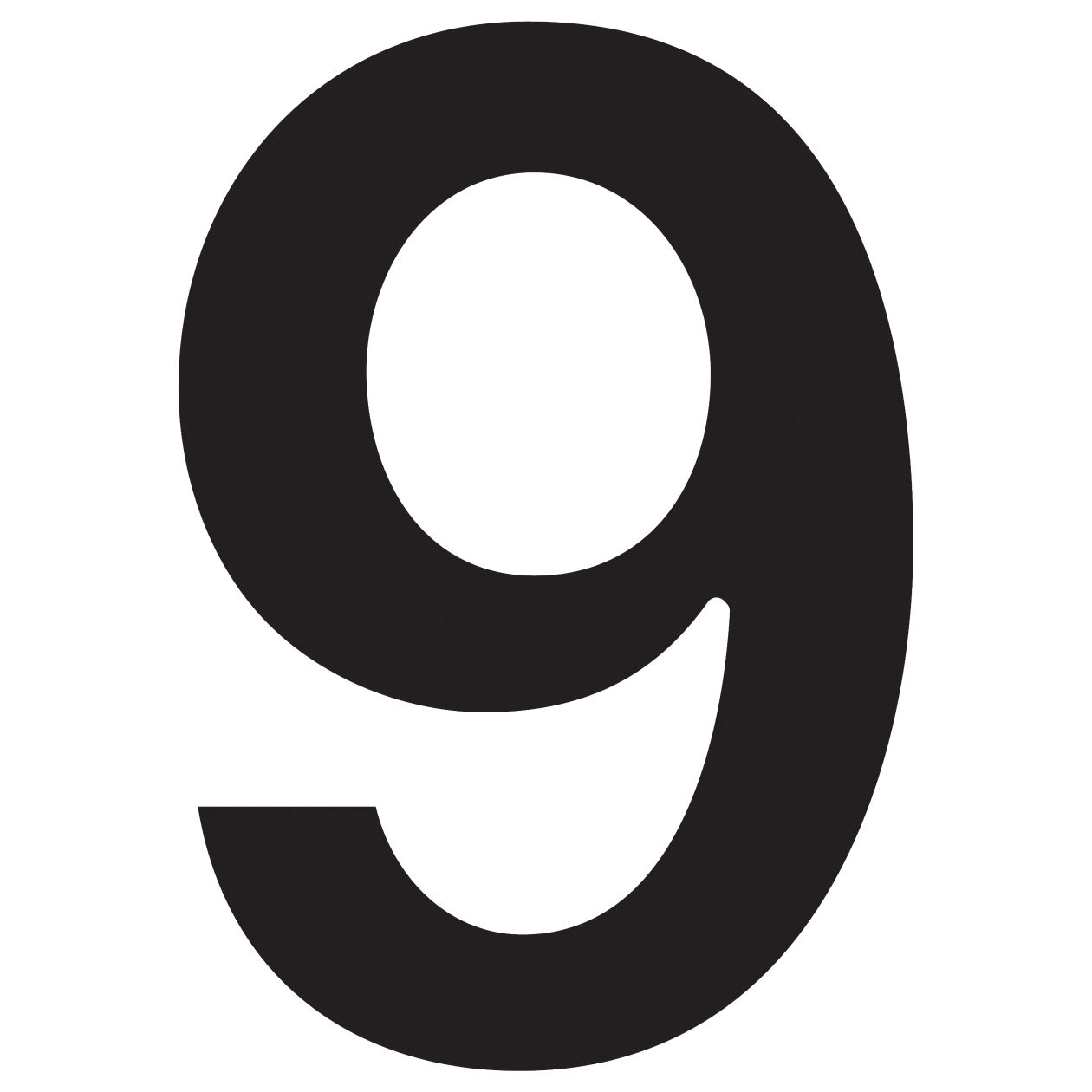 Numer na dom "9" czarny