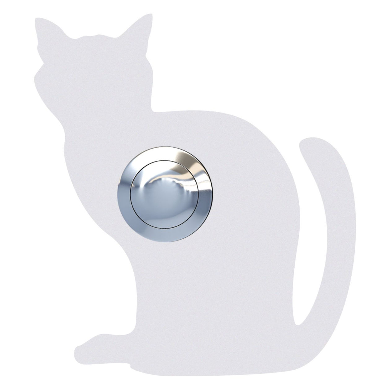 Przycisk dzwonkowy Kot "Luna" biały