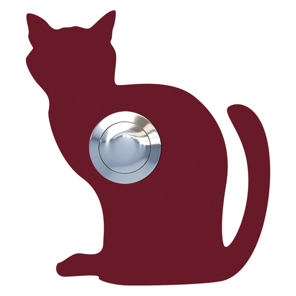Przycisk dzwonkowy Kot "Luna" czerwony