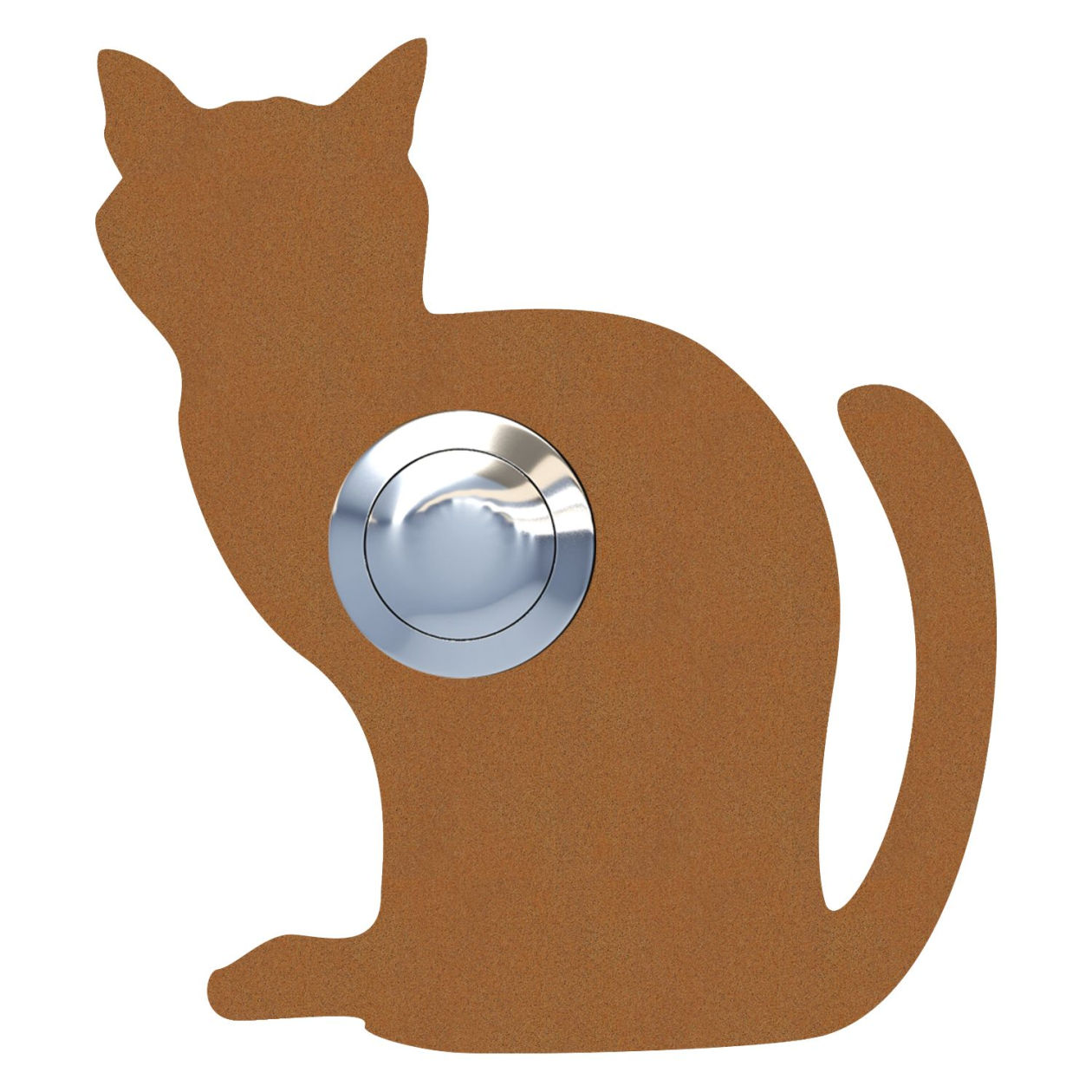 Przycisk dzwonkowy Kot "Luna" rdza