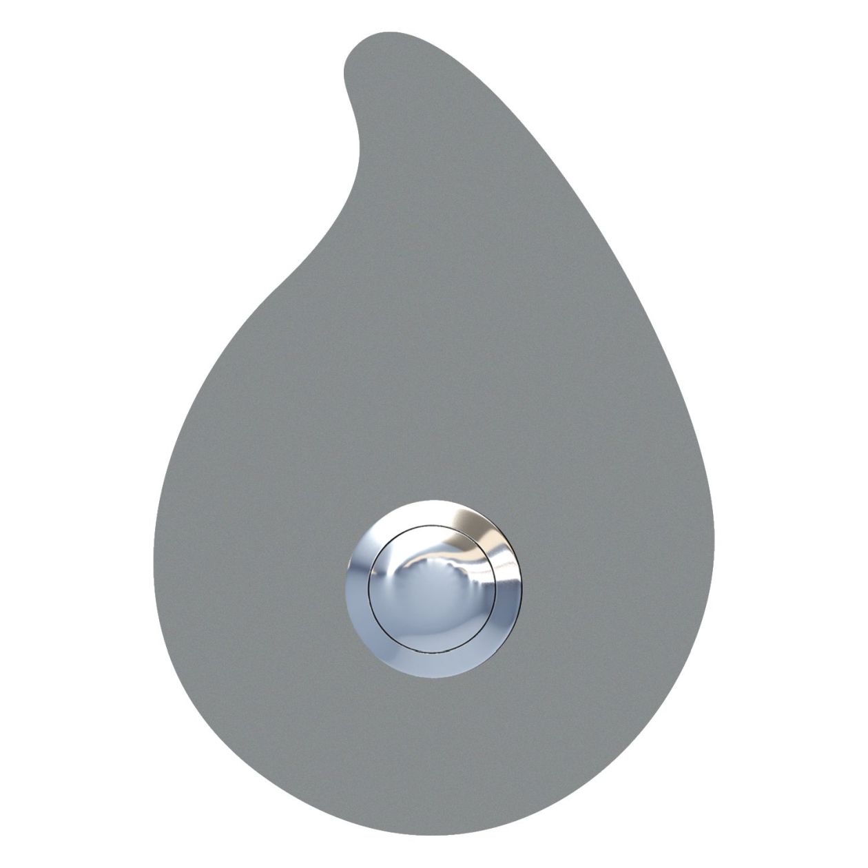 Przycisk dzwonkowy Kropla szary metaliczny