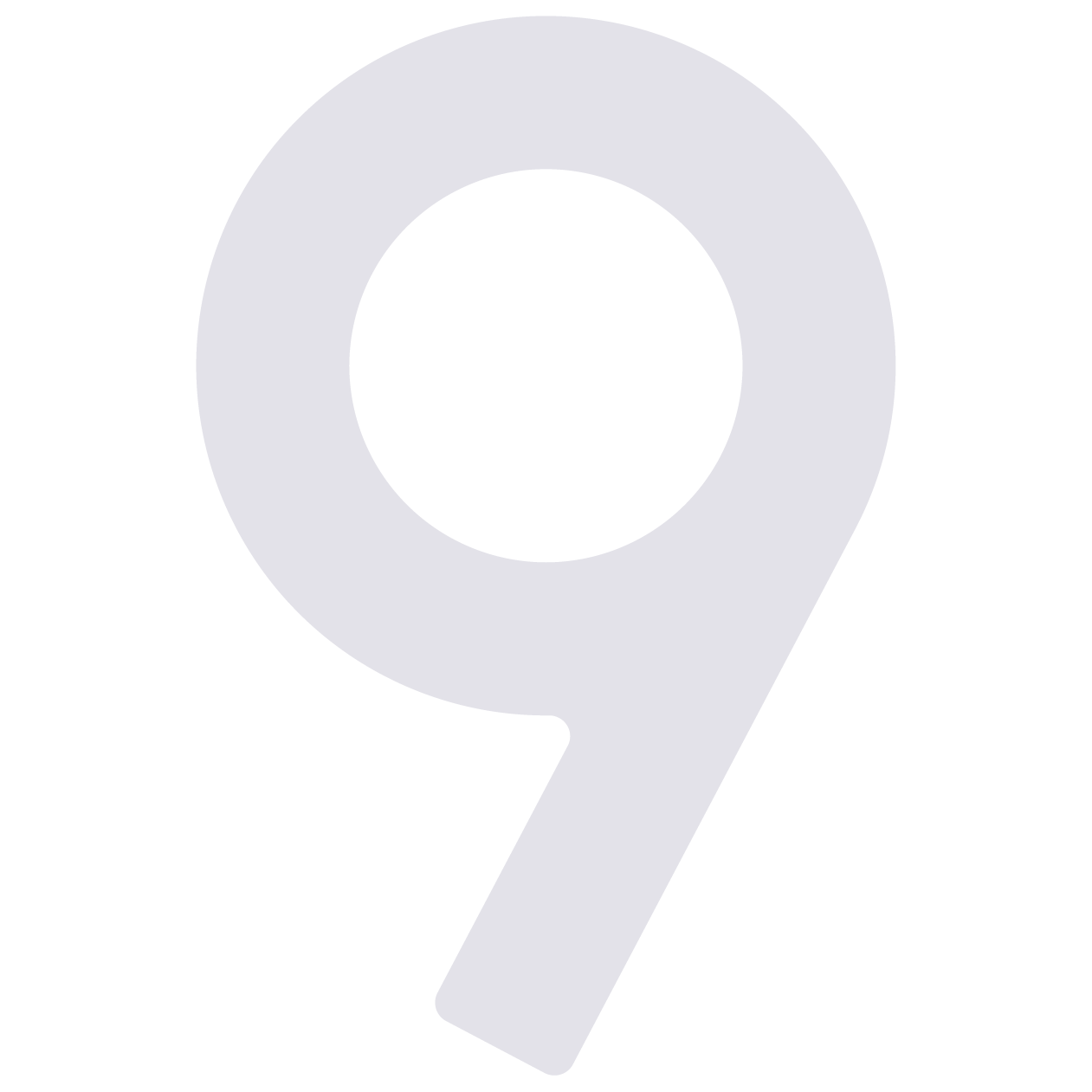 Samoprzylepny numer domu „9” - 76 mm w kolorze biały