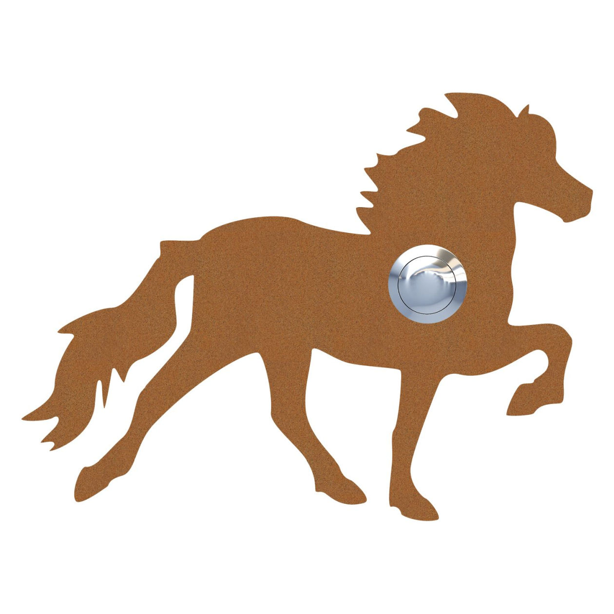 Przycisk dzwonkowy Koń islandzki rdza