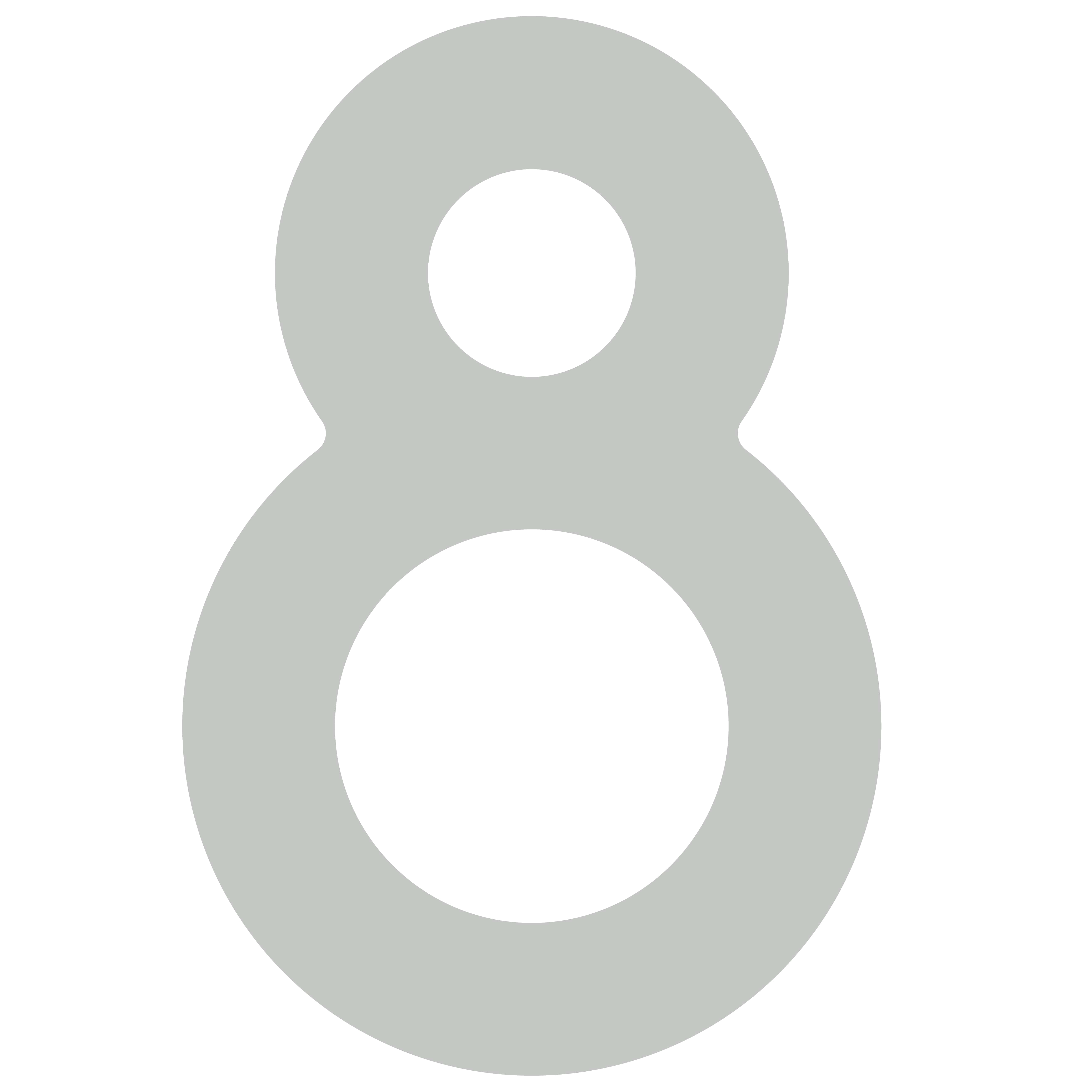 Samoprzylepny numer domu „8” - 40 mm na szary