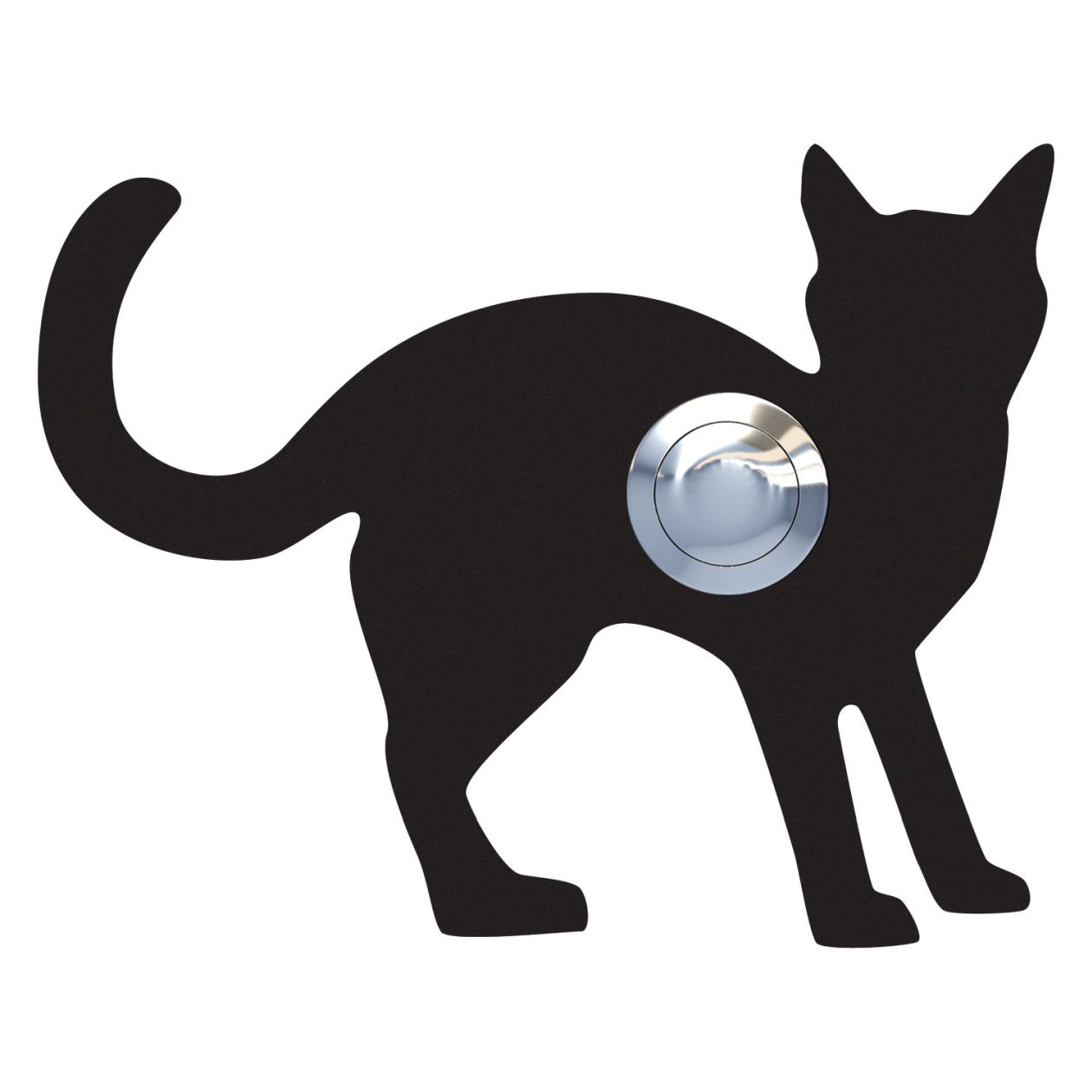 Przycisk dzwonkowy Kot "Leo" czarny