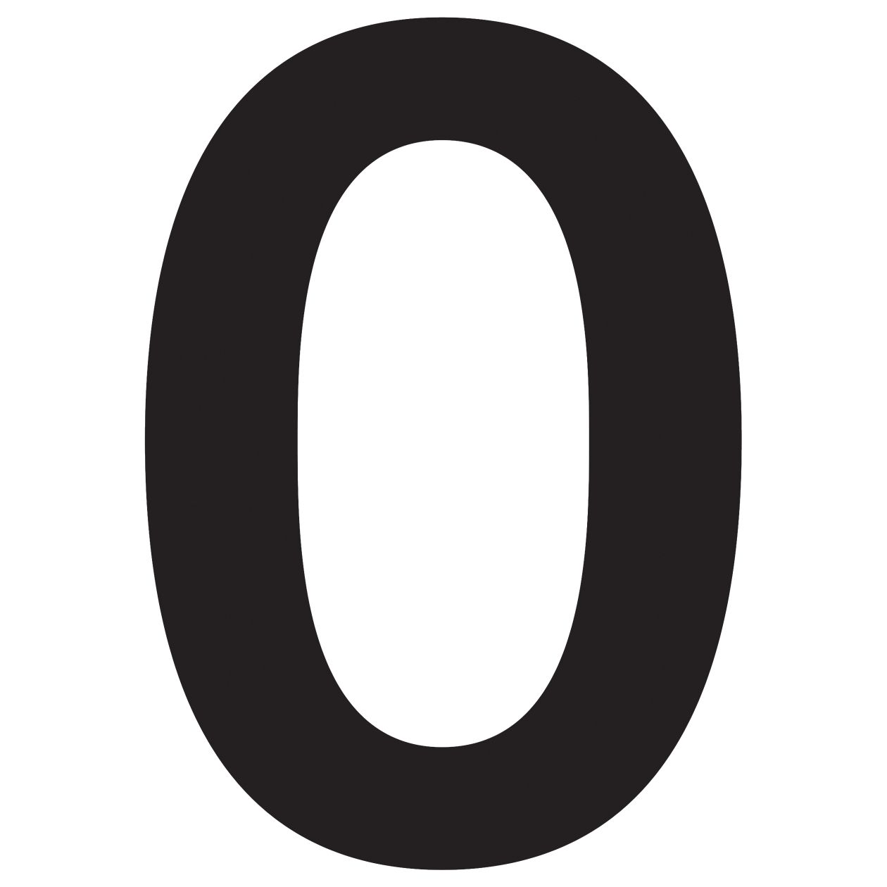 Numer na dom "0" czarny