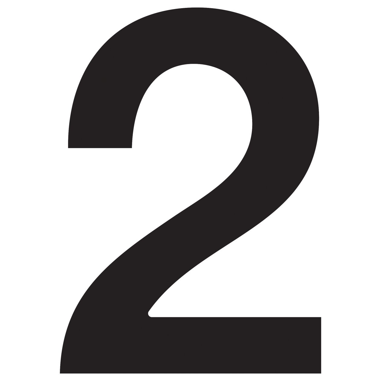 Numer na dom "2" czarny
