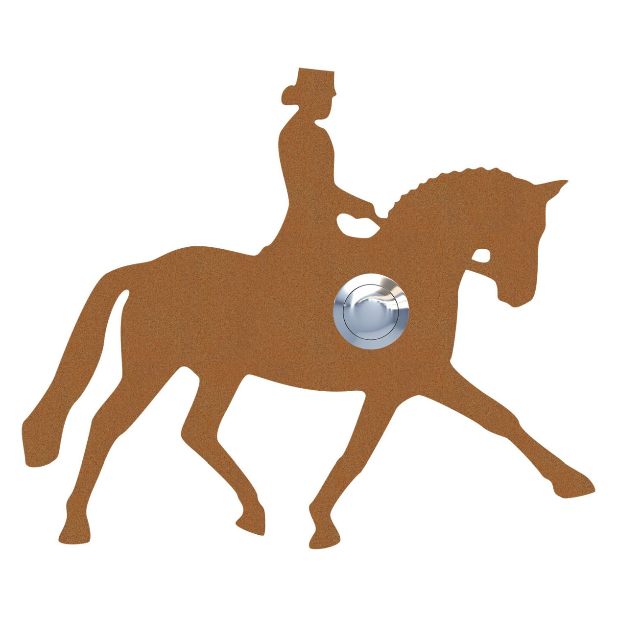 Przycisk dzwonkowy Koń ujeżdżeniowy rdza