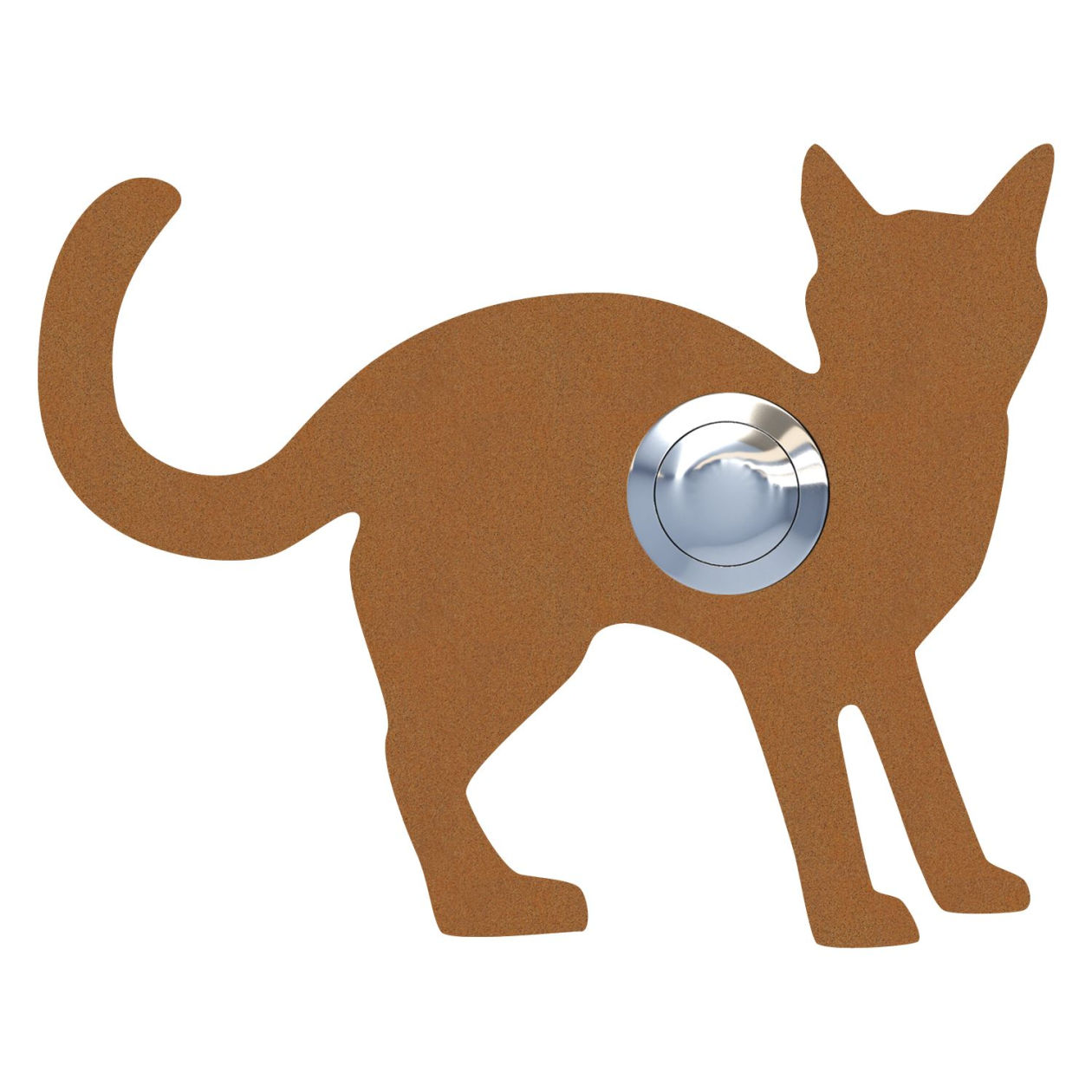 Przycisk dzwonkowy Kot "Leo" rdza
