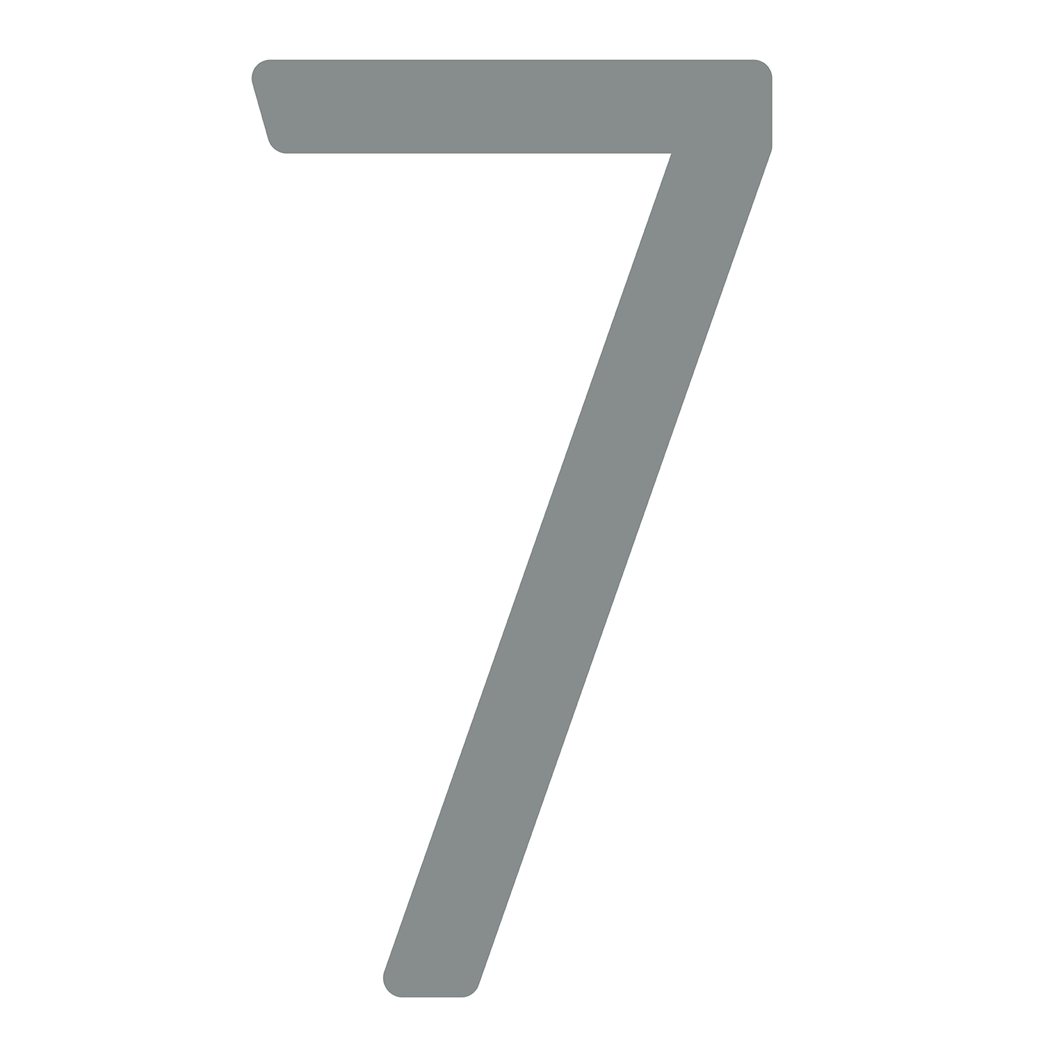 Samoprzylepny numer domu „7” - 152 mm na szary