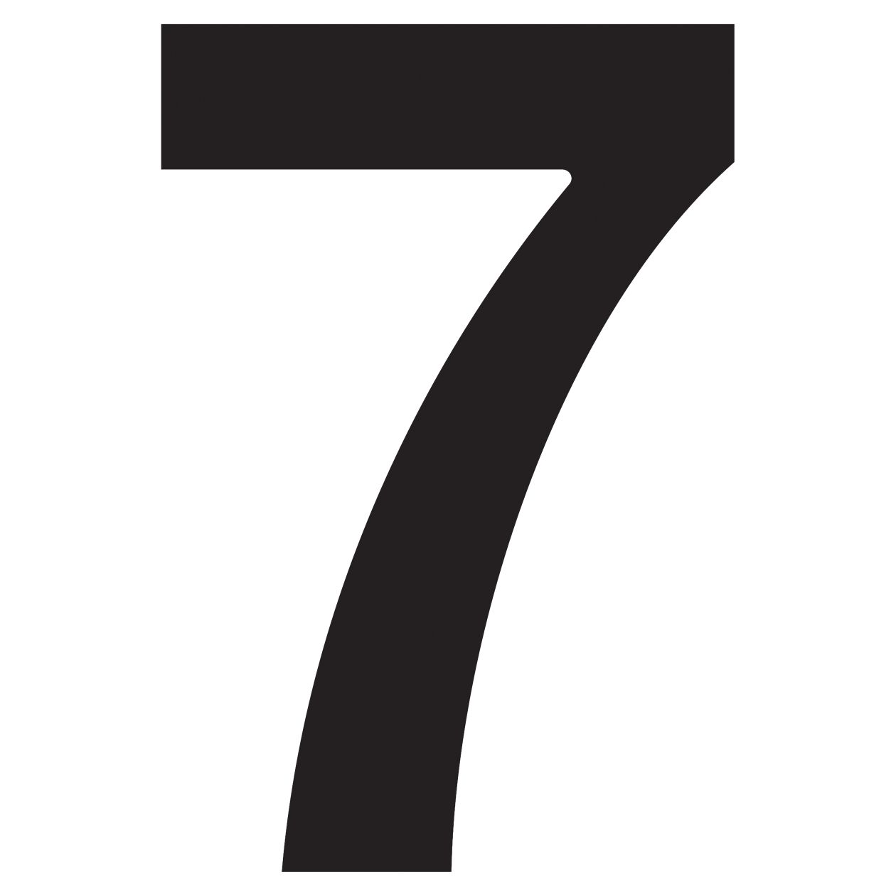 Numer na dom "7" czarny