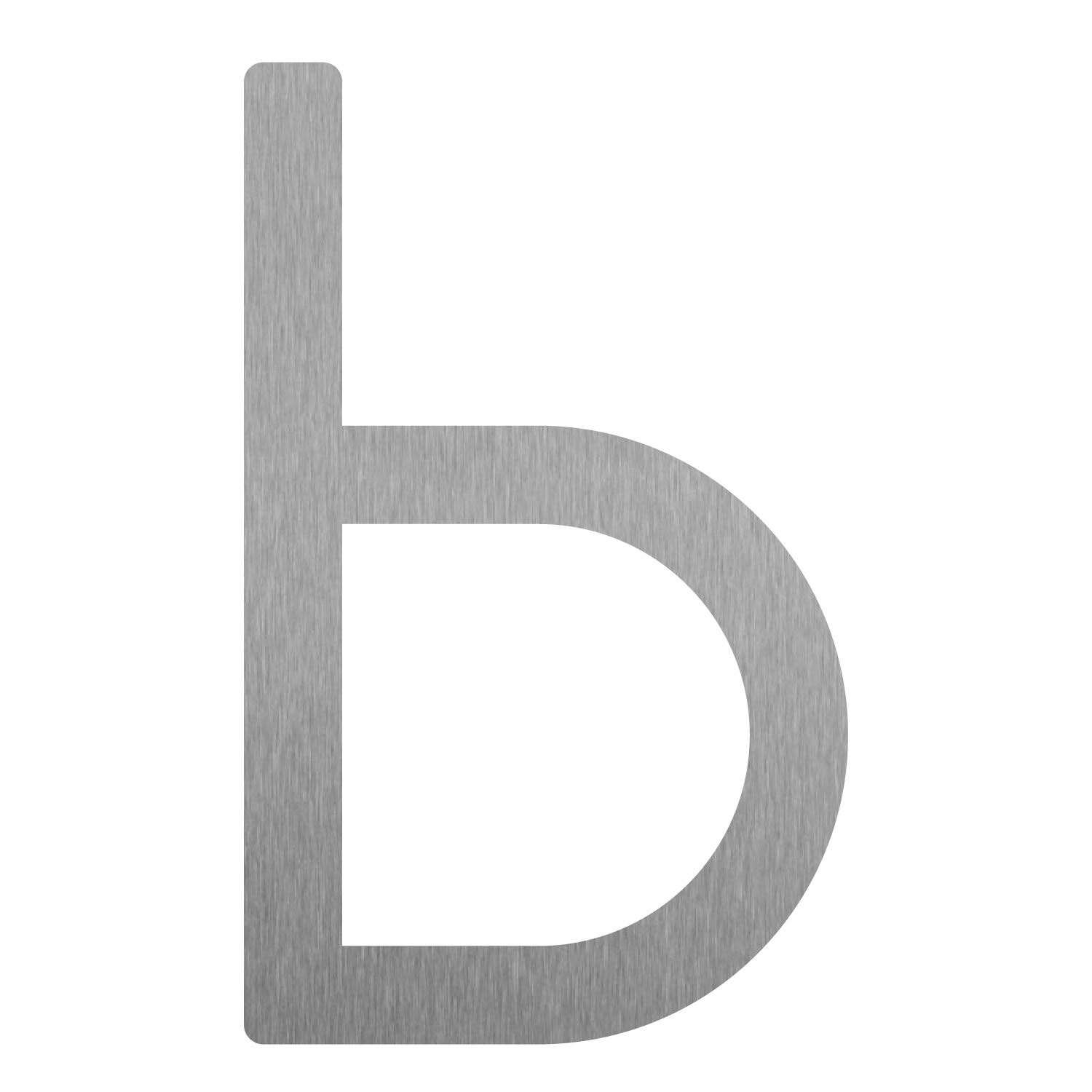 Litera nowoczesna „b” - 200 mm w stali nierdzewnej