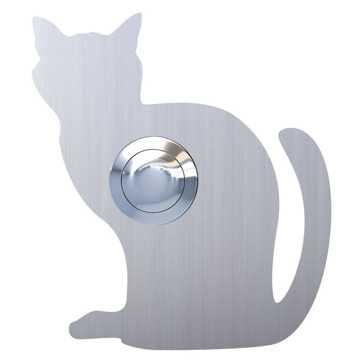 Przycisk dzwonkowy Kot "Luna" stal szlachetna