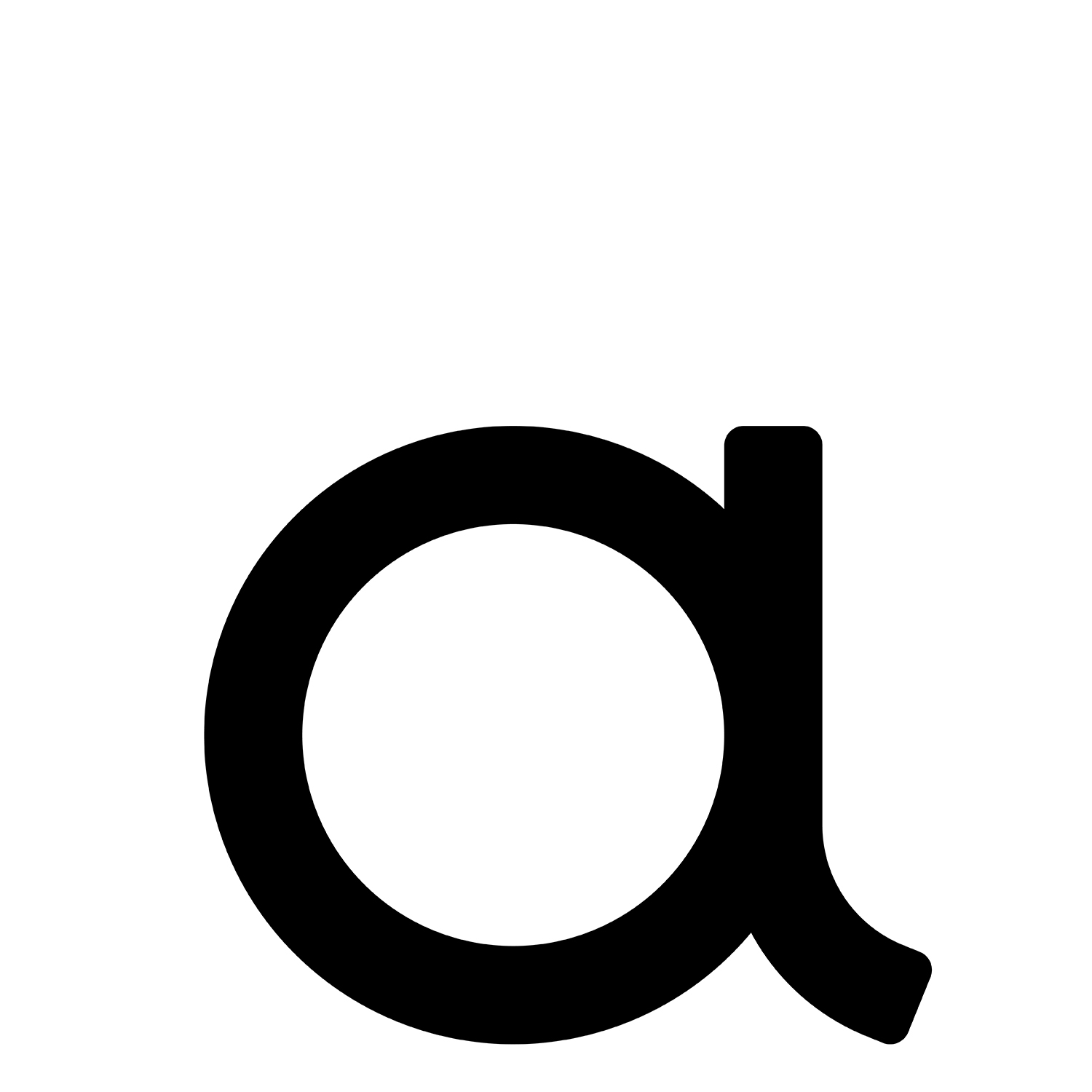 List nowoczesny „A” - 245 mm w kolorze czarnym