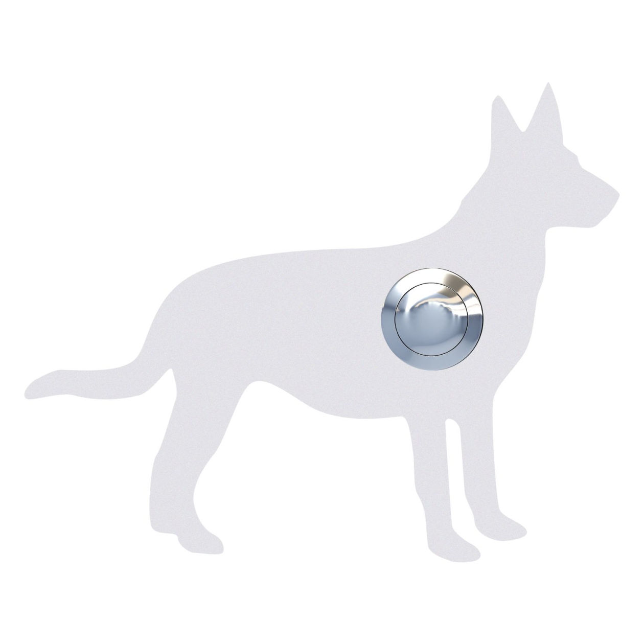 Przycisk dzwonkowy Pies "Emma" biały