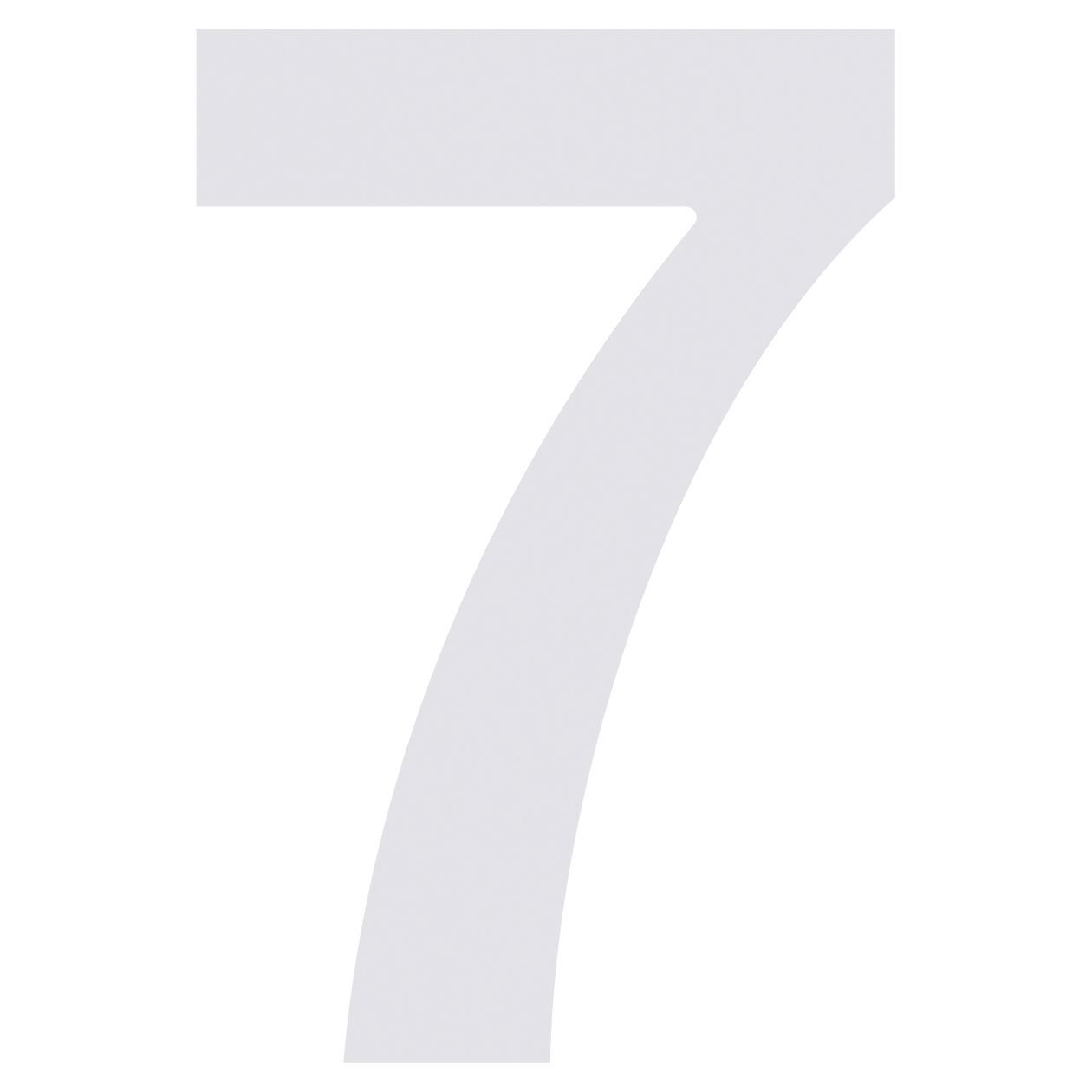 Numer na dom "7" biały