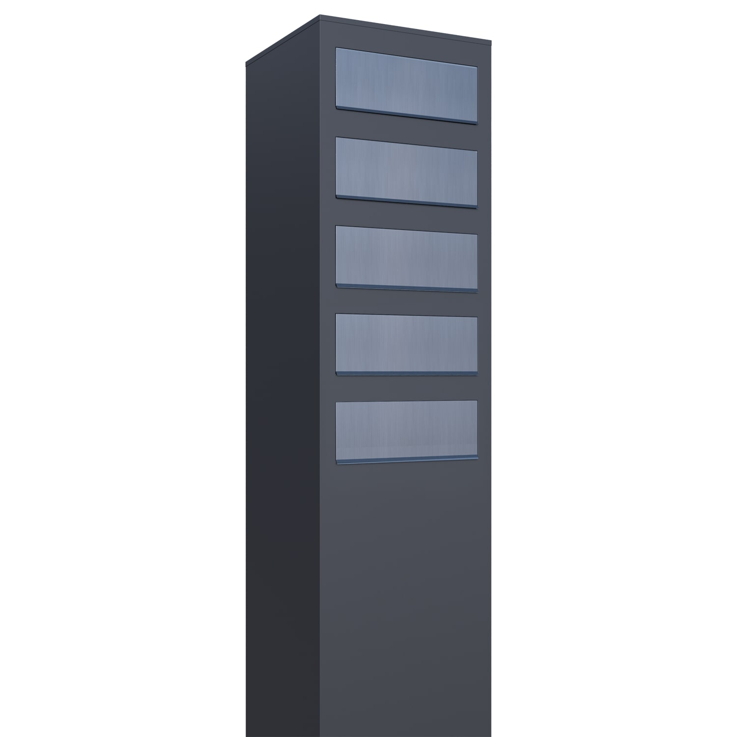 System skrzynek pocztowych Monolith for Five Antracyt z klapą ze stali szlachetnej