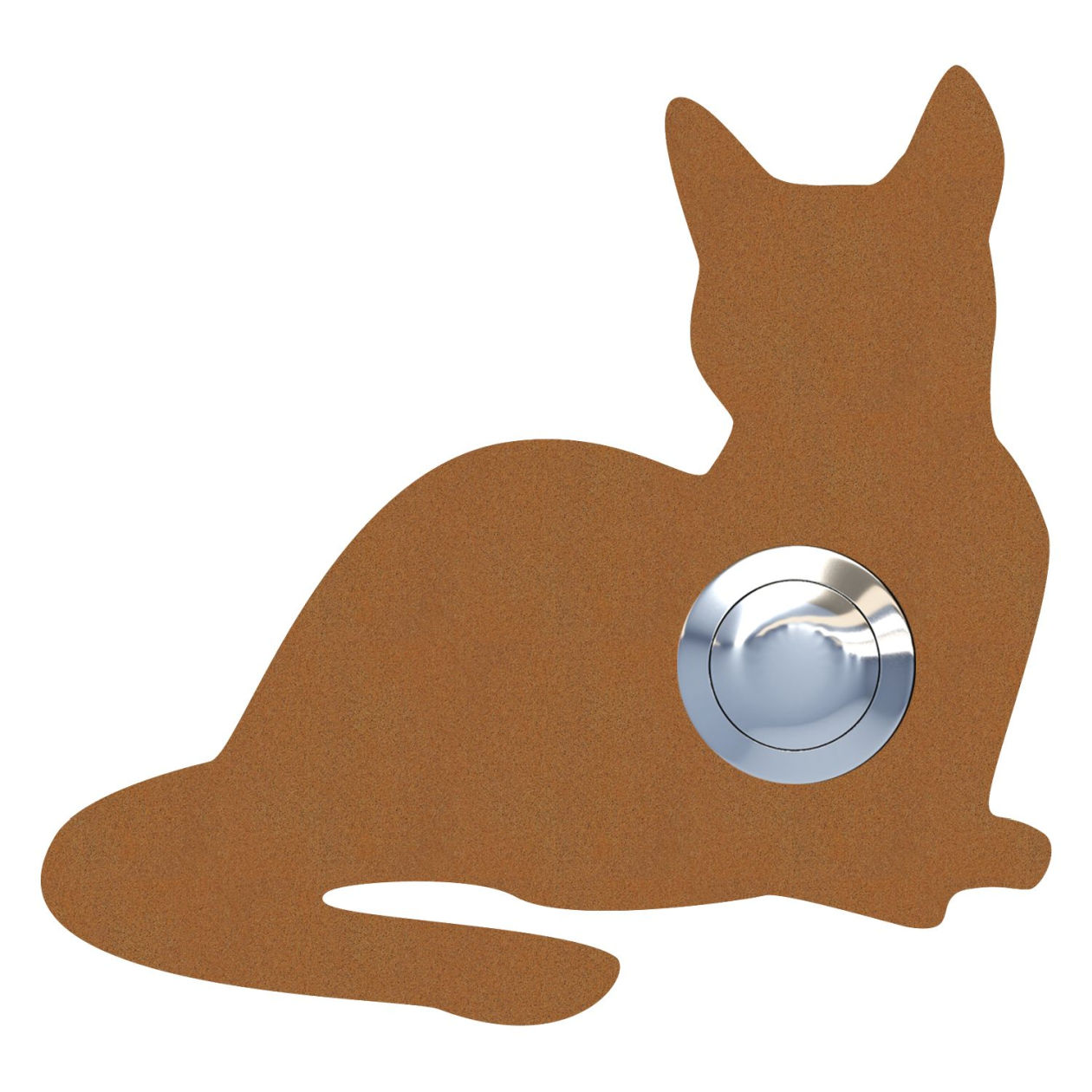 Przycisk dzwonkowy Kot "Kitty" rdza