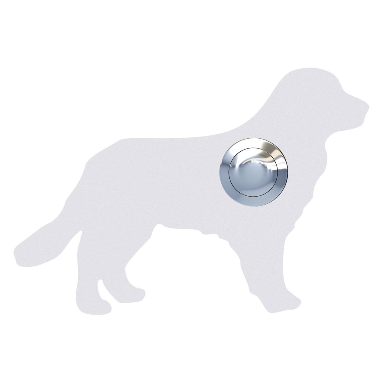Przycisk dzwonkowy Pies "Balu" biały