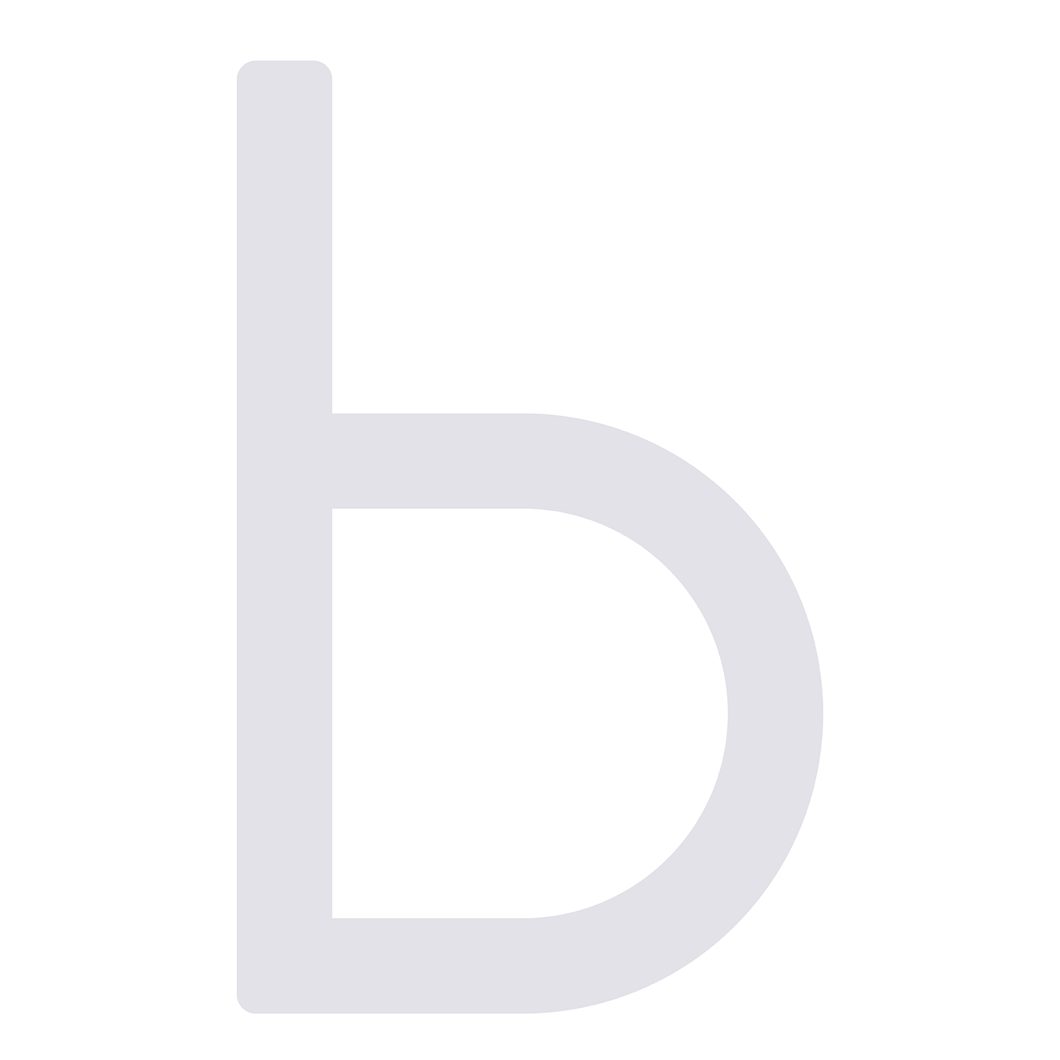 Litera nowoczesna „b” - 245 mm w kolorze biały