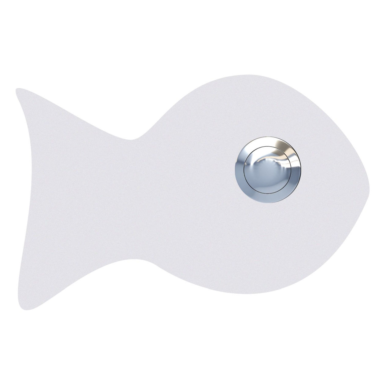 Przycisk dzwonkowy Ryba biały