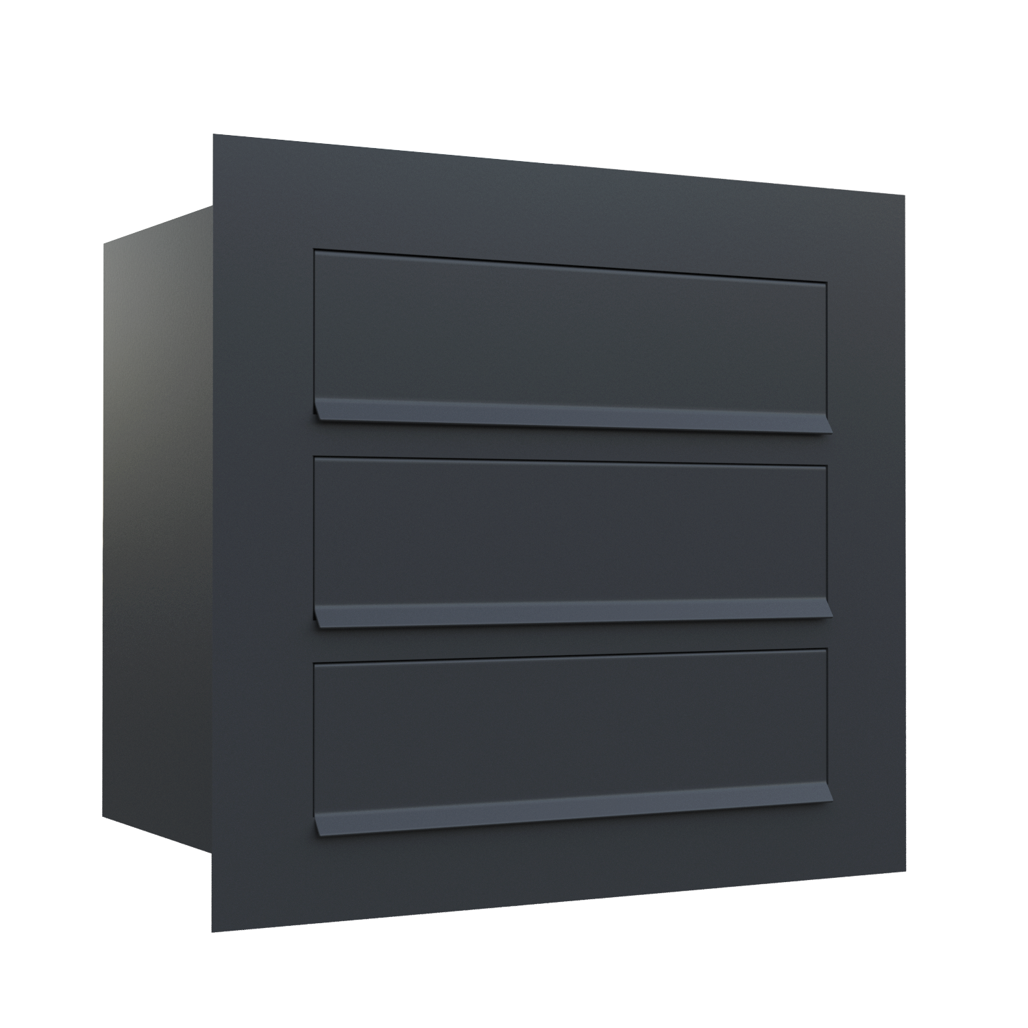 Wbudowana skrzynka pocztowa Como for Three w kolorze czarny