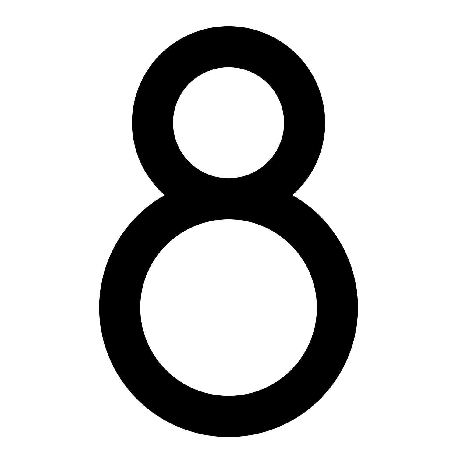 Samoprzylepny numer domu „8” - 245 mm w kolorze czarnym