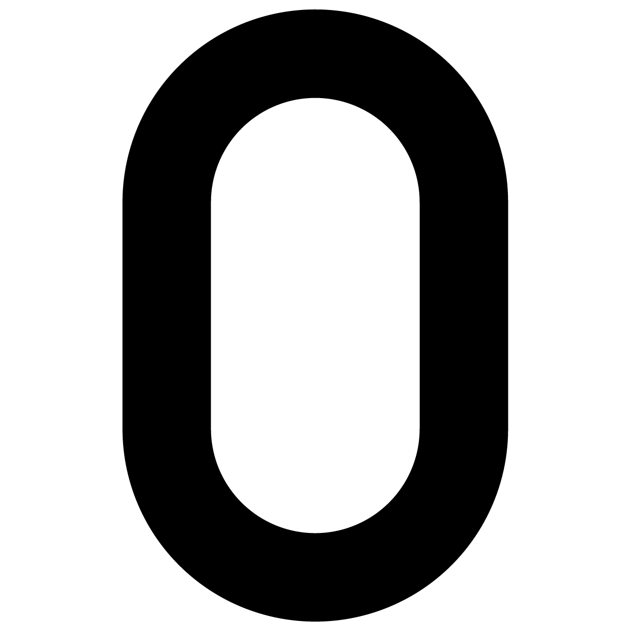 Samoprzylepny numer domu „0” - 76 mm w kolorze czarny