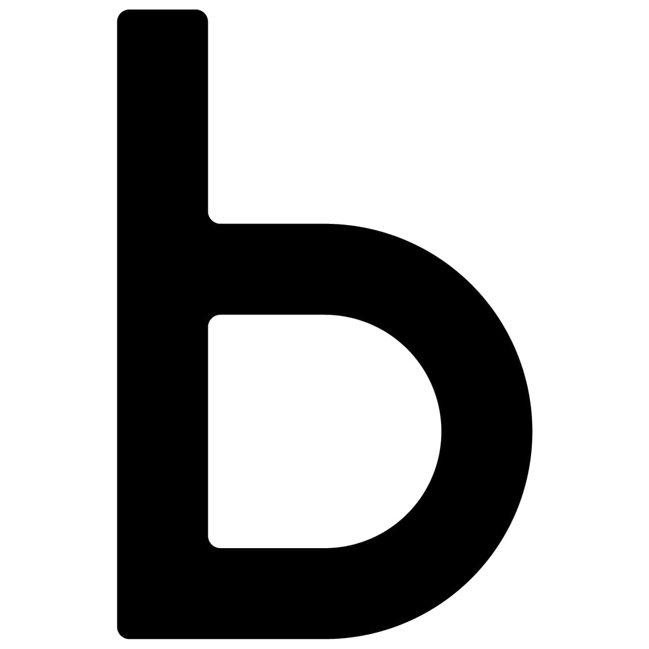 Samoprzylepny numer domu „B” - 40 mm w kolorze czarnym