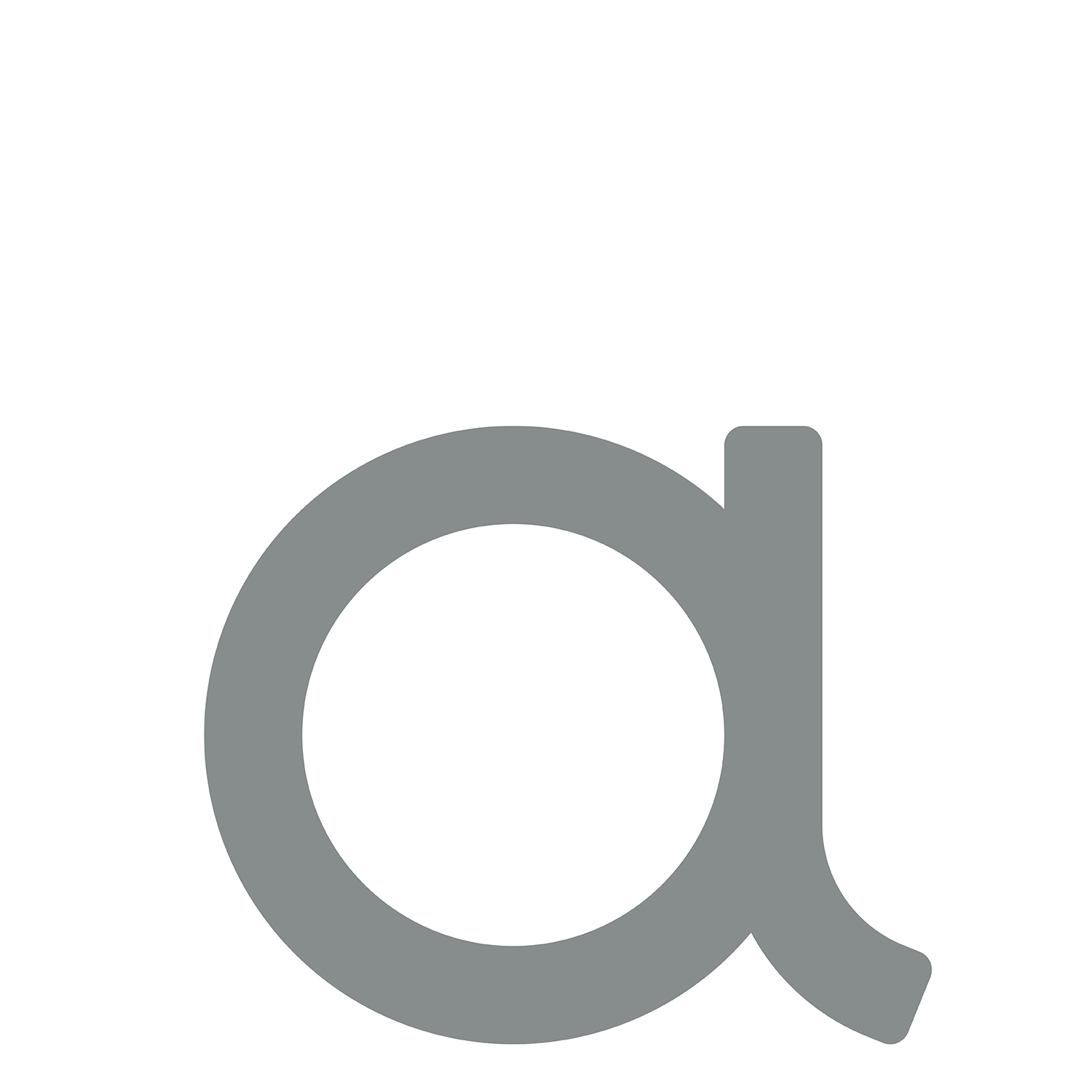 List nowoczesny „A” - 200 mm w szarym metalicznym