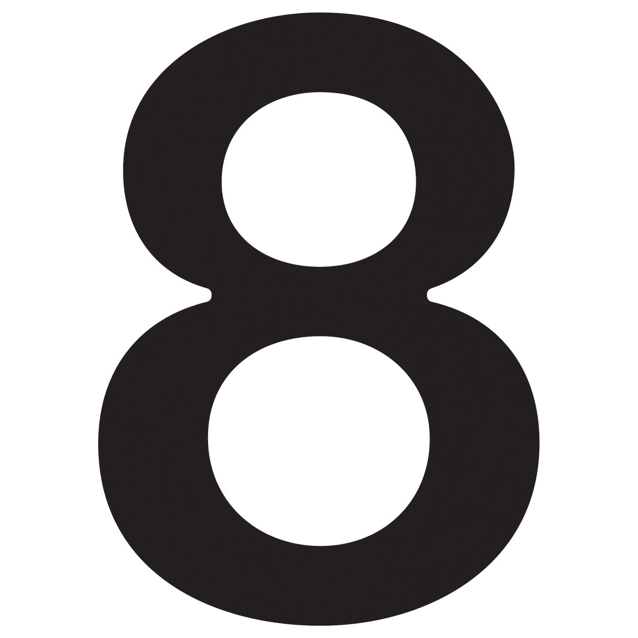 Numer na dom "8" czarny
