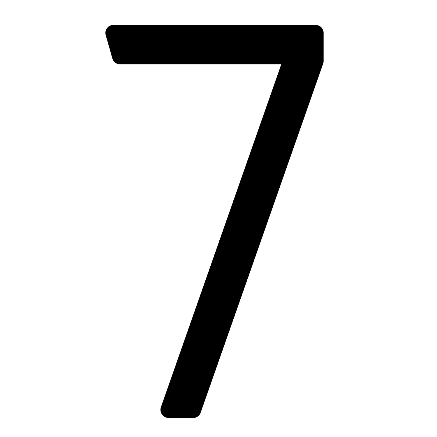 Samoprzylepny numer domu „7” - 245 mm w kolorze czarnym