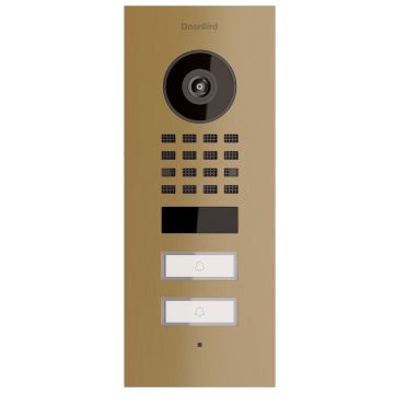 Podtynkowy domofon Smart-IN dla Two Doorbird D1102V o wyglądzie mosiądzu