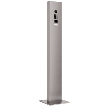 System domofonowy ze stojakiem i płytą bazową Smart Doorbird D1101V o wyglądzie stali nierdzewnej