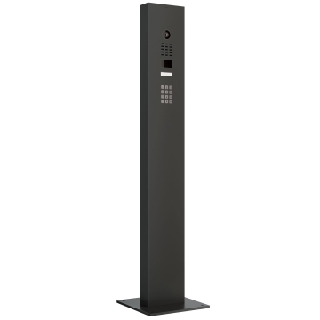 Domofon ze stojakiem + płyta bazowa Smart Doorbird D1101KV z modułem klawiatury w kolorze grafitowo-czarnym