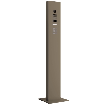 Domofon ze stojakiem + podstawa Smart Doorbird D1101KV z modułem klawiatury beżowo-szary