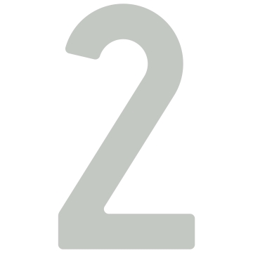 Samoprzylepny numer domu „2” - 40 mm na szary