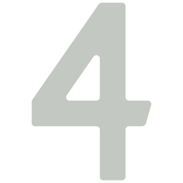 Samoprzylepny numer domu „4” - 40 mm na szary