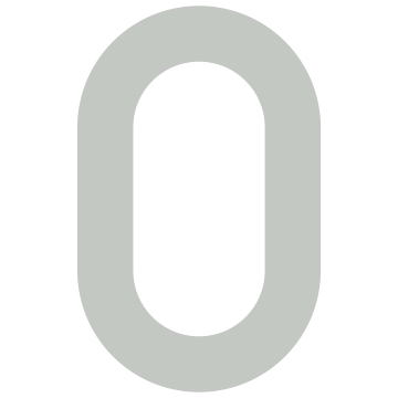 Samoprzylepny numer domu „0” - 40 mm na szary