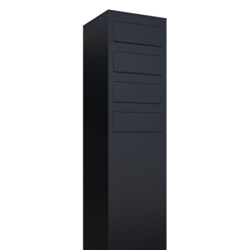 wolnostojaca skrzynka na listy Monolith for four czarna
