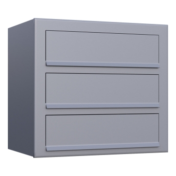 Skrzynka na listy Cube for three szara metaliczna