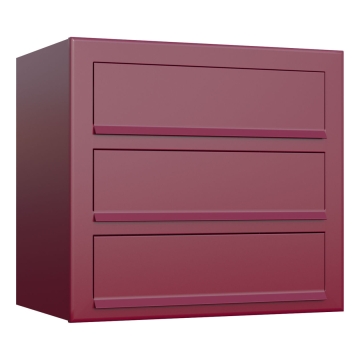 Skrzynka na listy Cube for three czerwona