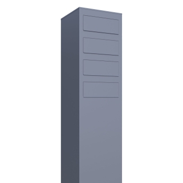 wolnostojaca skrzynka na listy Monolith for four szara metaliczna