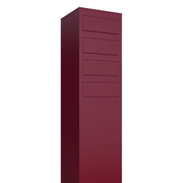 wolnostojaca skrzynka na listy Monolith for four czerwona