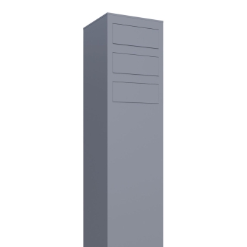 wolnostojaca skrzynka na listy Monolith for three szara metaliczna