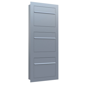 Skrzynka na listy wtynkowa - Skrzynka do zabudowy Sora for Three szara metaliczna