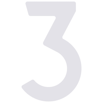 Samoprzylepny numer domu „3” - 40 mm w kolorze białym