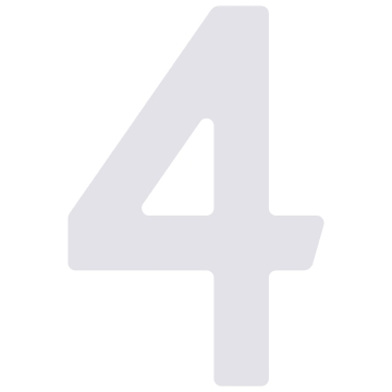 Samoprzylepny numer domu „4” - 40 mm w kolorze białym