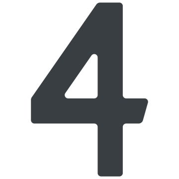 Samoprzylepny numer domu „4” - 40 mm w kolorze antracytowym